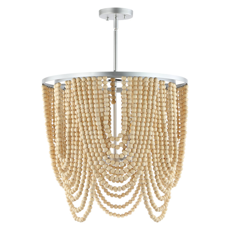 Adrain 4 - Light Wood Dimmable Chandelier