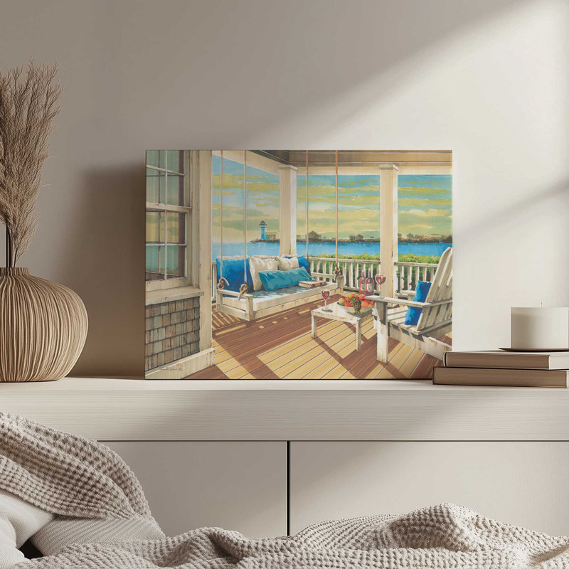 «Sunset Conversations» par John Rossini, reproduction d'art, L 16 po x H 12 po, Ne s’applique pas, Toile non encadrée