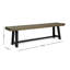 Banc d'extérieur en acacia, finition sablée et noire, ensemble de 2-2027091021