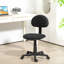 Chaise de bureau sans accoudoirs avec roulettes pivotantes à hauteur réglable, noir