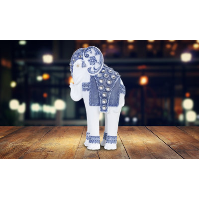 9"H Standing Long Legged Elephant Decorative Figurine Unique Gifts