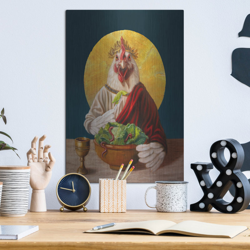 «Chickin Caesar» par Lucia Heffernan, H 16 po x l 12 po