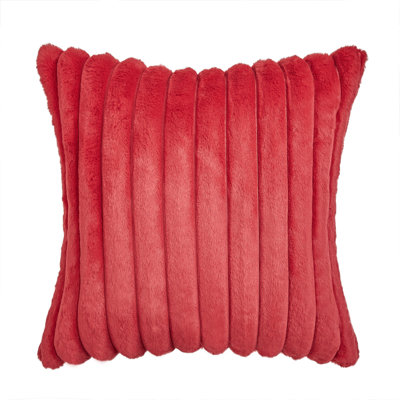 Deconov Decorative Faux Rabbit Fur Flannel Square Throw Pillow Covers