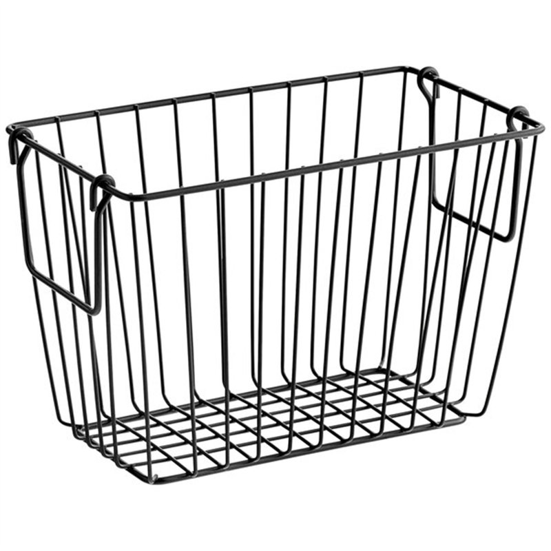 GET WB-314-MG Breeze Rectangular Metal Gray Storage And Display Basket With Swinging Handles 9DD50DDAD52B45E2A61DA24C295A1F3F