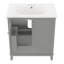 30" Bathroom Vanity with Sink Combo, Multi-functional Bathroom Cabinet with Doors and Drawer, Solid Frame and MDF Board-1363001224