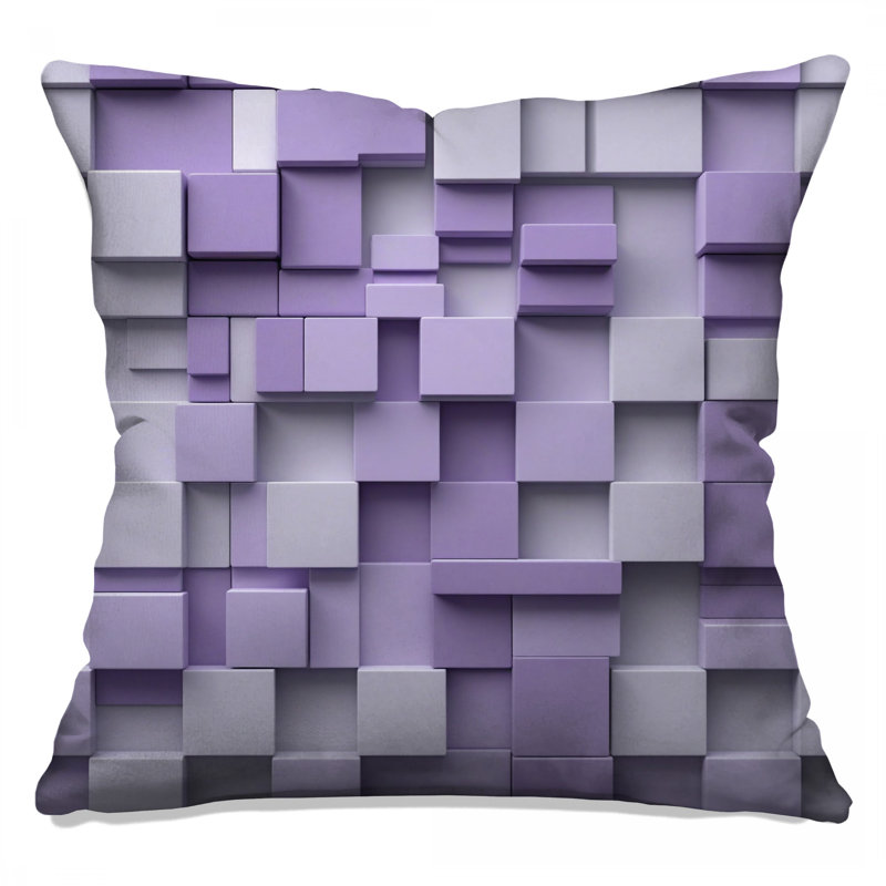 Coussins décoratifs mauves Cubes, 20 x 20 inches