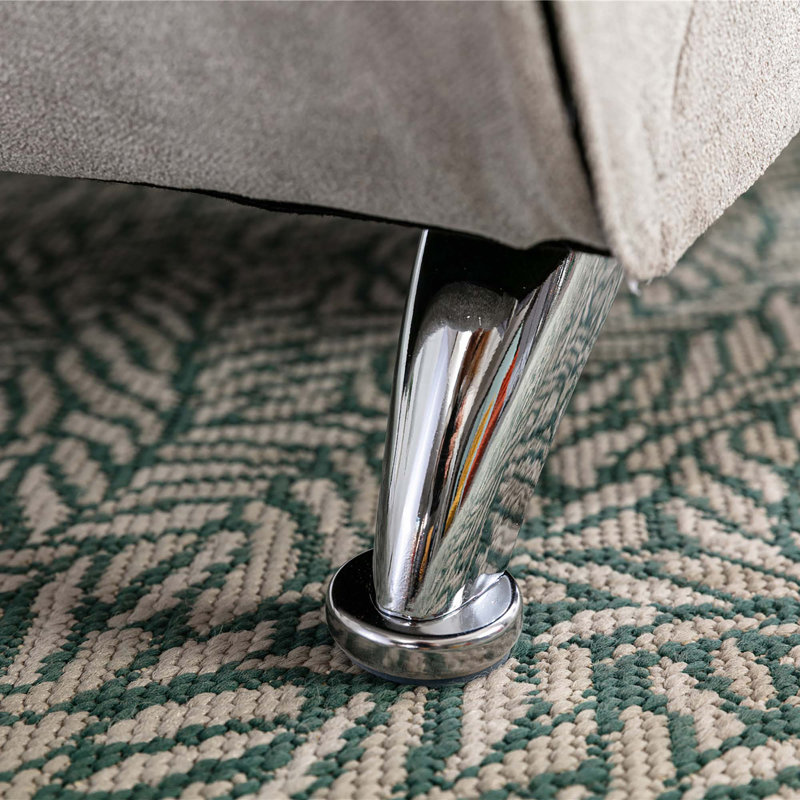 Chaise longue en lin, Gris clair