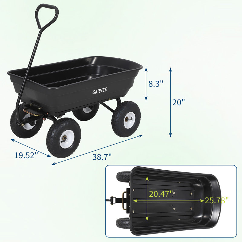 22 cm H x 53 cm W Utility Cart