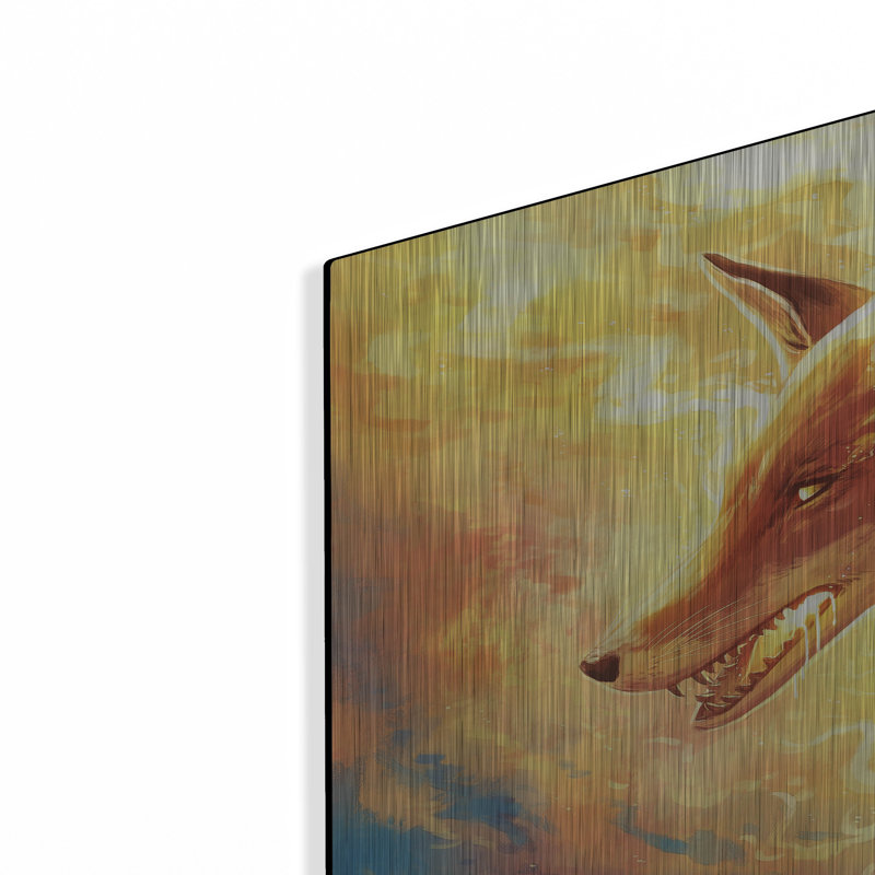 "Fire Fox" par JoJoes, art sur métal, H 16 po x l 24 po