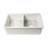 ABF3219DUD-W White 32" x 19" Double Bowl Fireclay Undermount / Drop In Kitchen Sink