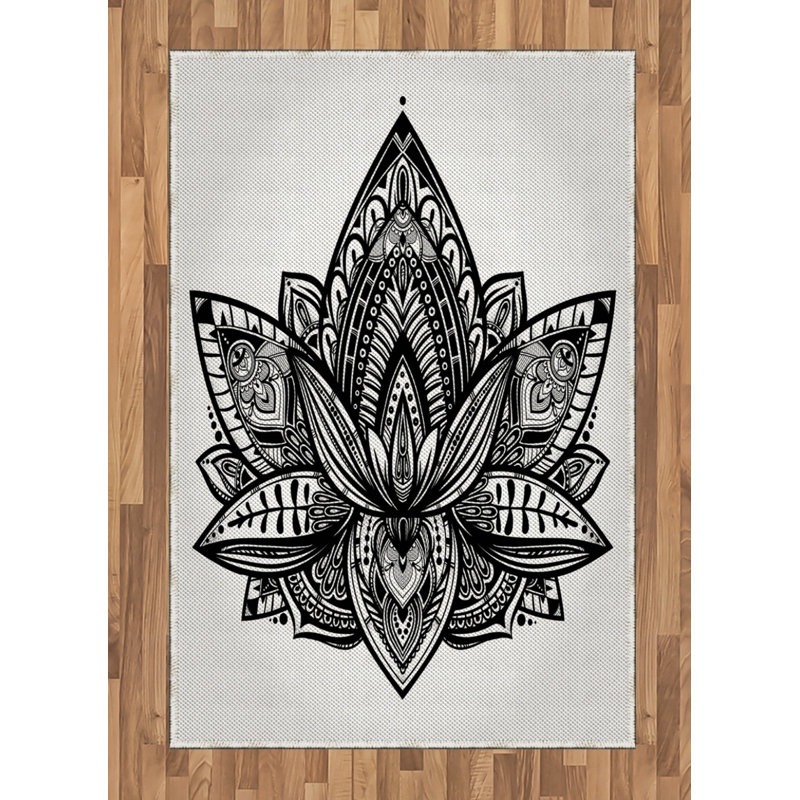 Lynda Floral Hand Woven Area Rug, Rectangle 120 x 180cm