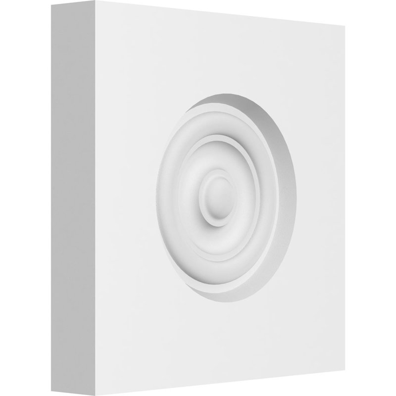 Standard Sedgwick Bullseye Rosette with Square Edge, 6" H x 6" W x 1" D