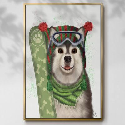 Snowboard de Noël Husky