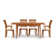 Sarah 4 - Person Solid Wood Top Four Leg Dining Set