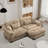 Over Size Modern Upholstered Sofa With Ottoman-868751840