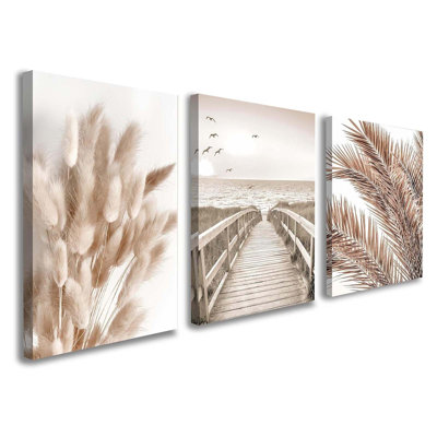 3 Piece Wrapped Canvas Wall Art