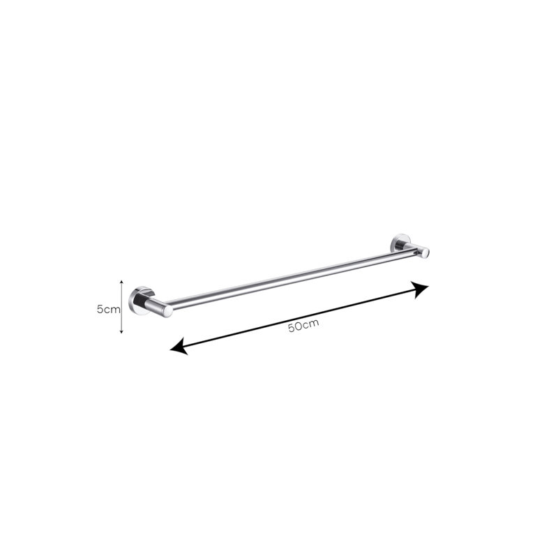 Abhainn 50cm 1 Towel Bar, Chrome