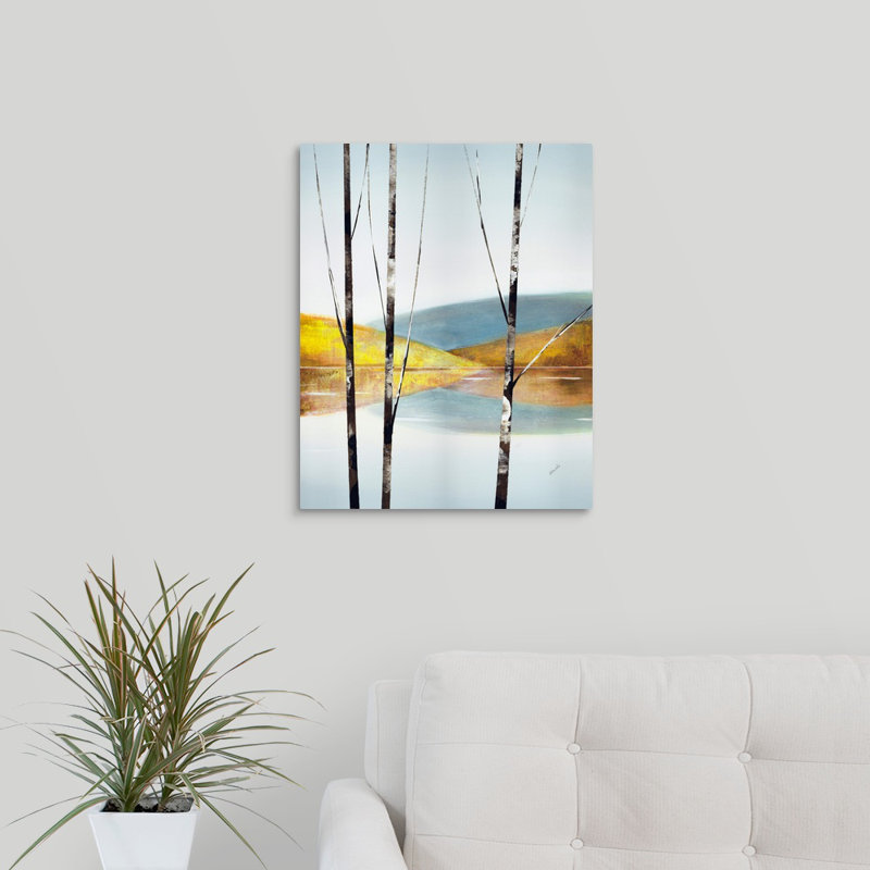 « calme eaux vi », peinture sur toile, H 14 po x l 11 po x P 1,25 po, Toile tendue