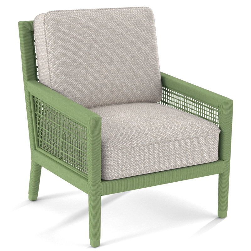 Harper 28" Wide Armchair, White Textured Performance; 0865-91, Celery
