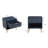 Dumbo 20" W Modern 1-Drawer Fluted Nightstand in Midnight Blue-1302357710