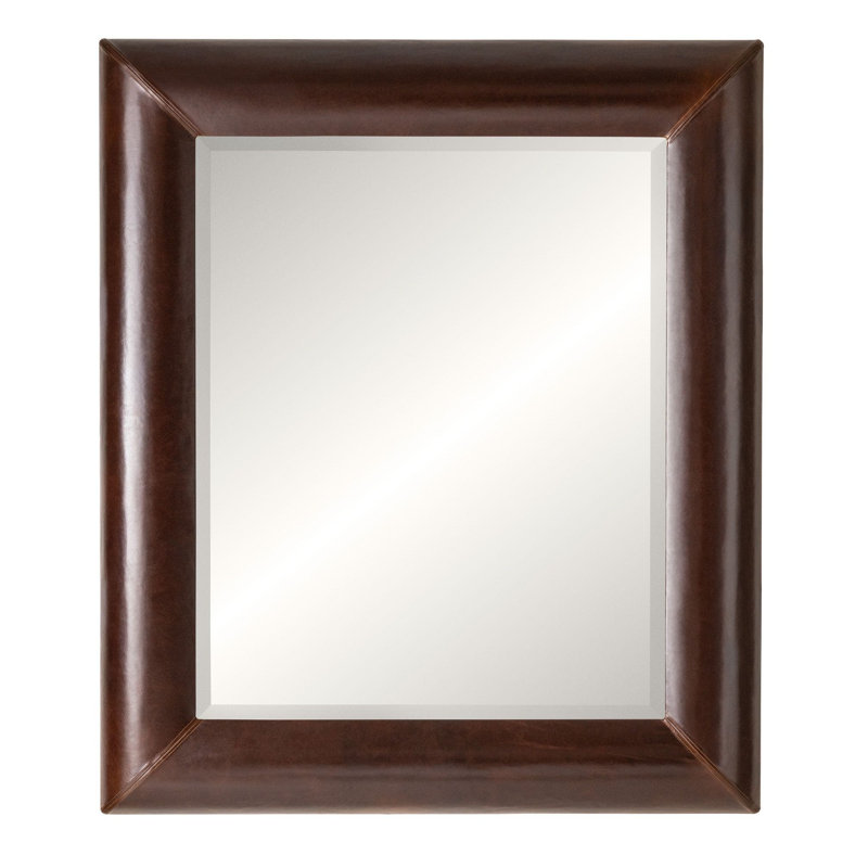 Telluride Rectangle Leather Beveled Mirror