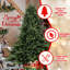 Arbre de Noël pleine forme 9 pi avec 3451 pointes - aiguilles mixtes en PE / PVC, base large pour les grands espaces, structure à charnières pour une installation facile, support en métal pour un soutien solide *-1408815315