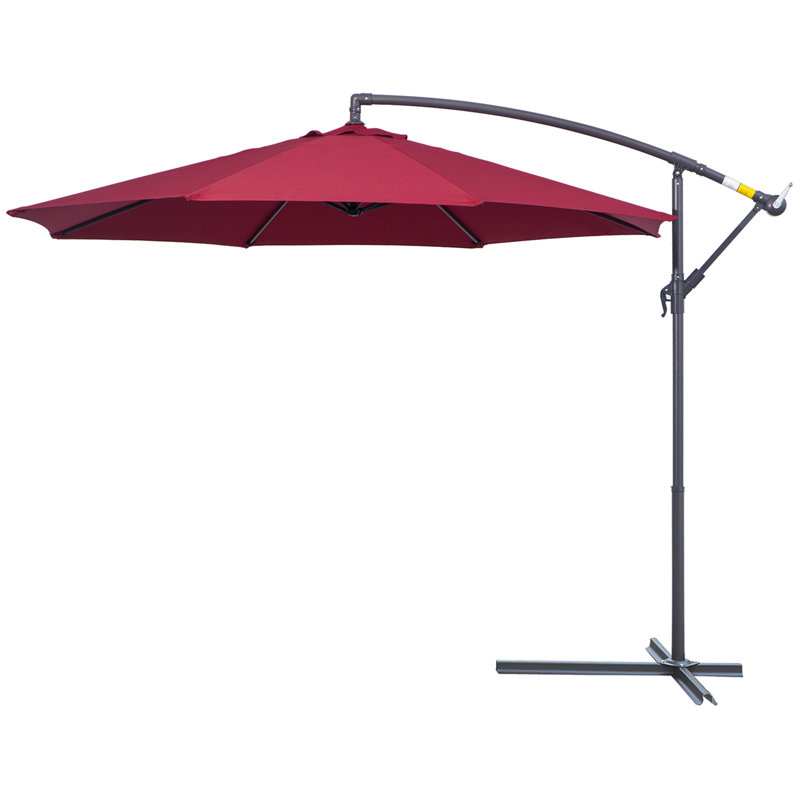 Breanne Tilt Cantilever Parasol, 255 cm H x 295 cm W x 295 cm D, Red