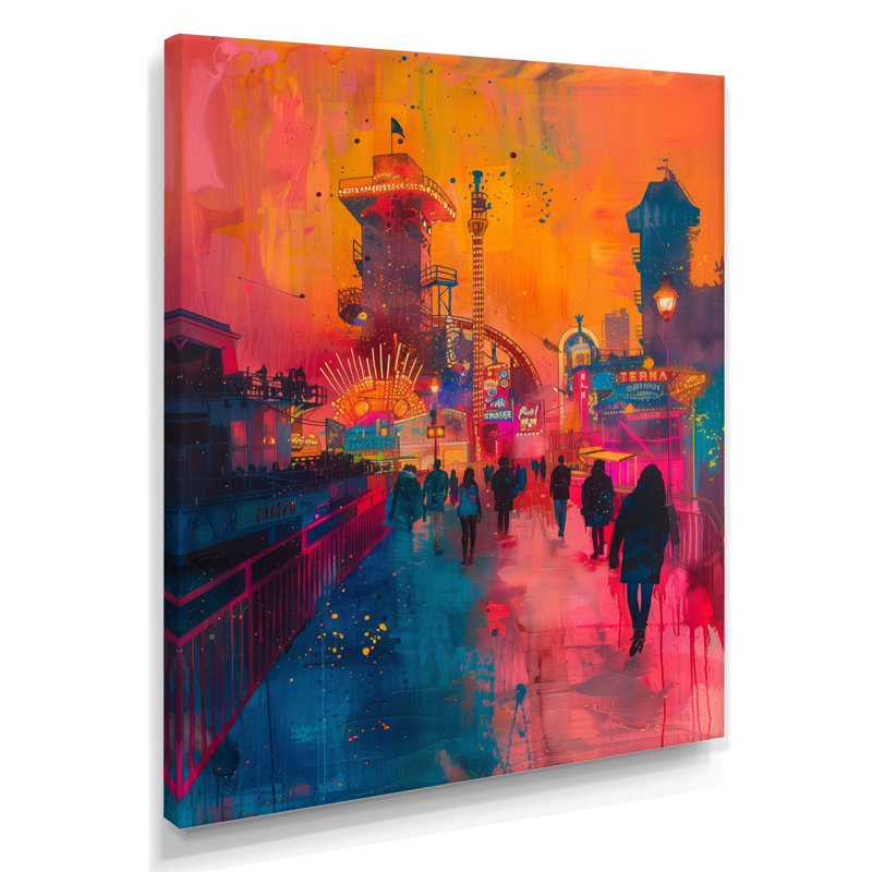 Wael - Amusement Parks, impression d'art mural, H 20 po x l 12 po x P 1 po, Toile tendue