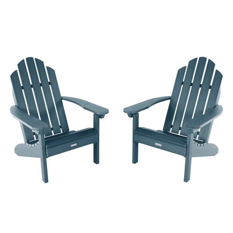 Rialto Outdoor Adirondack Set, Nantucket Blue