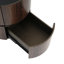 TABLE RONDE DE RANGEMENT DOUBLE COUCHE EN MDF ET HAUTE QUALITÉ, BRUN ET NOIR