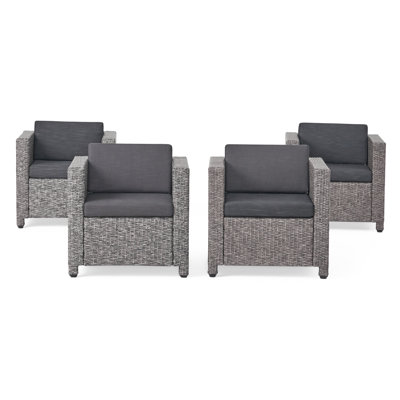 Chaise de patio avec coussin Arville