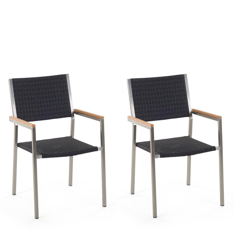 Stanger Stacking Patio Dining Armchair with Cushion