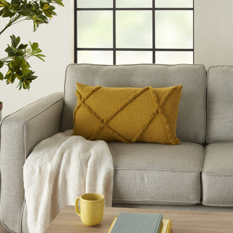 Britney Pillow Cover & Insert, Mustard
