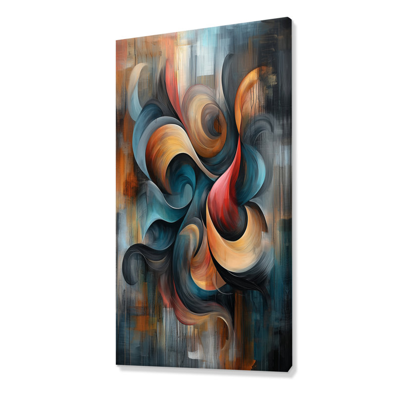 Nykeema, dessin au trait abstrait paysage, H 60 po x l 28 po, Toile tendue, Ne s’applique pas