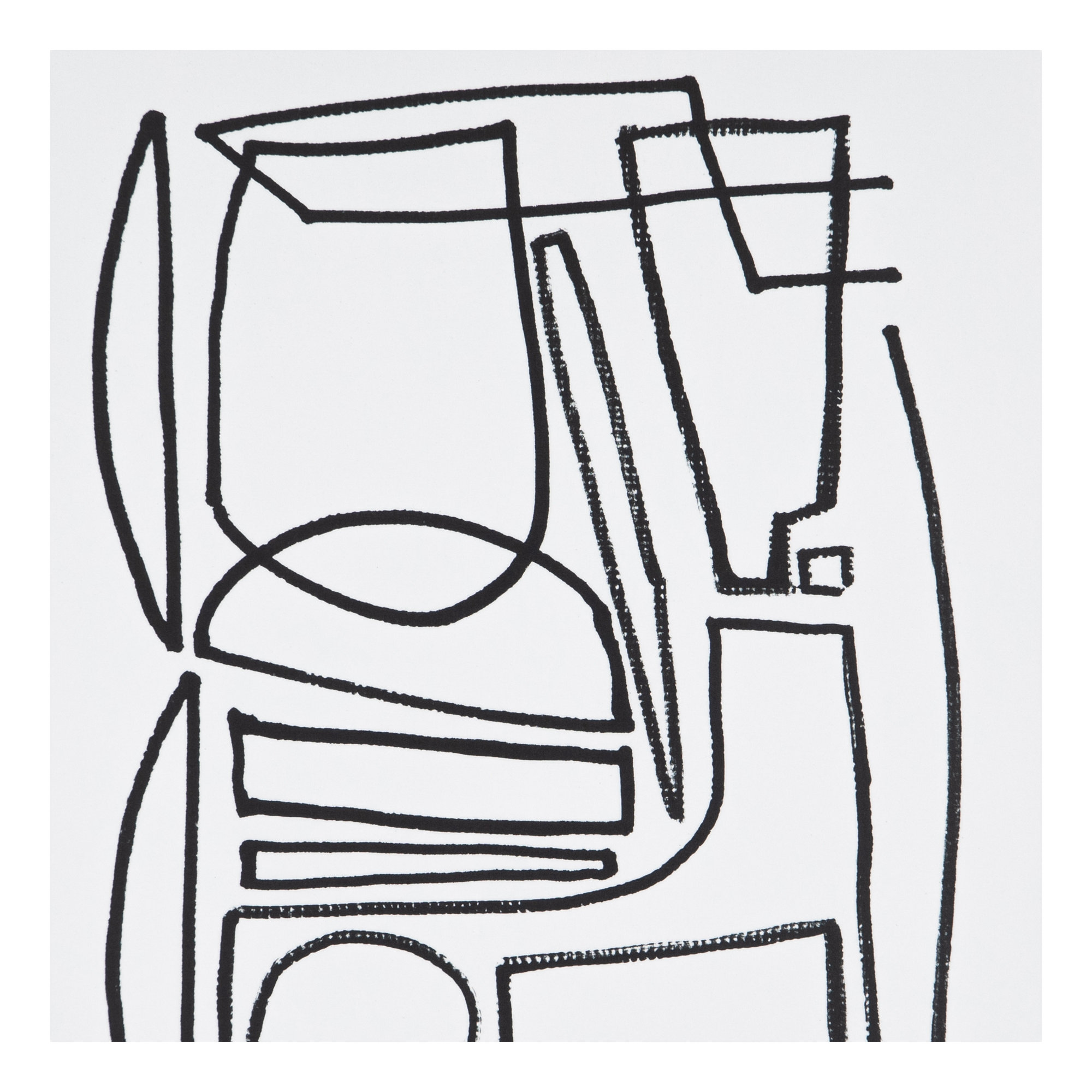 Stark 1 by Dan Hobday, Black Floater Framed, 48" H x 36" W x 2" D