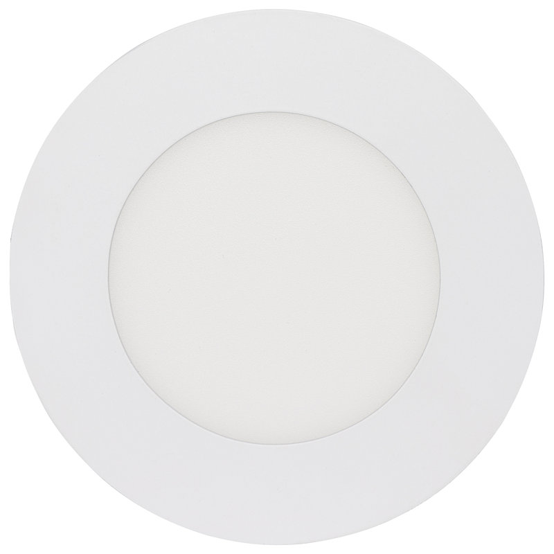 Étoile de mer à DEL 8 watts à lumière directe et à fil vers le bas de 4 pouces avec télécommande RVBTW et finition ronde blanche