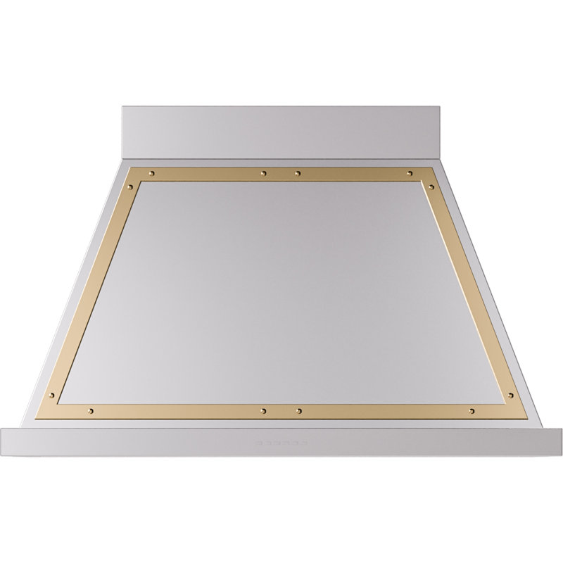 ILVE Nostalgie II Series Noblesse 40 inch Wall Mount Range Hood with 600 CFM, Stainless Steel/Brass