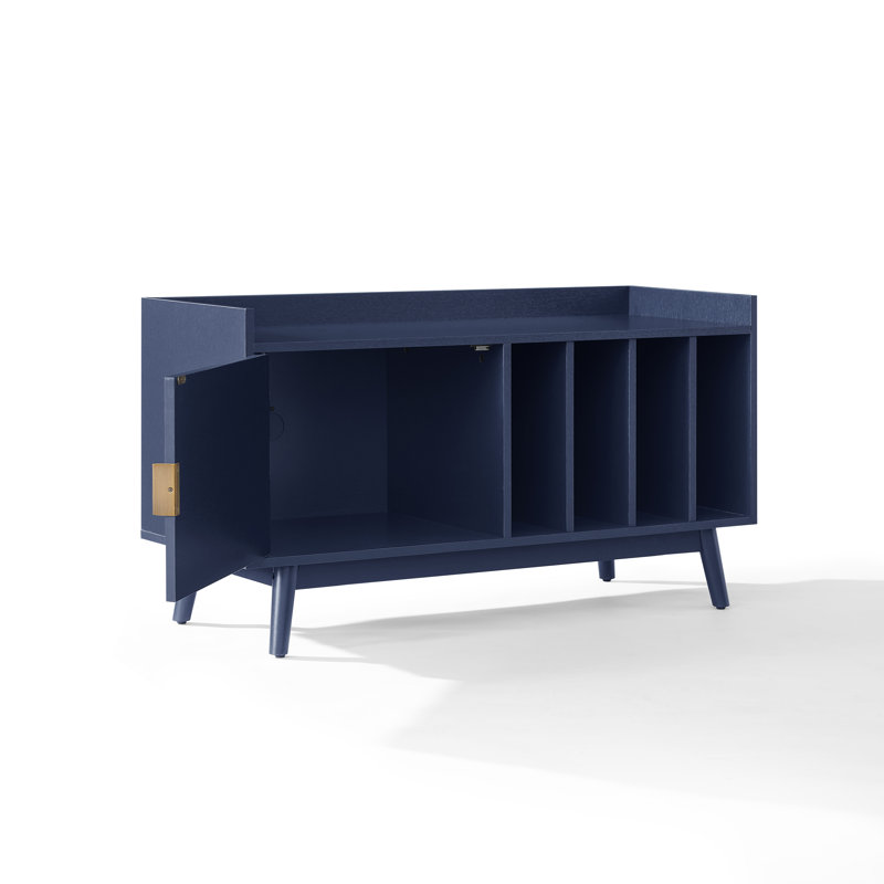 Skylar Record Player Cabinet With Vinyl Storage, Navy