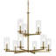 Lustre 9 lumières 32,5 "à 2 niveaux-2069604126