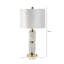Azeez Living Room Table Lamp with Ceramic Base, Bedside Buffet Lamp for Bedroom with Velvet Shade