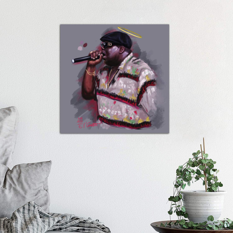 «Biggie» par El'cesart - impression, H 26 po x l 26 po x P 1,5 po, Toile tendue