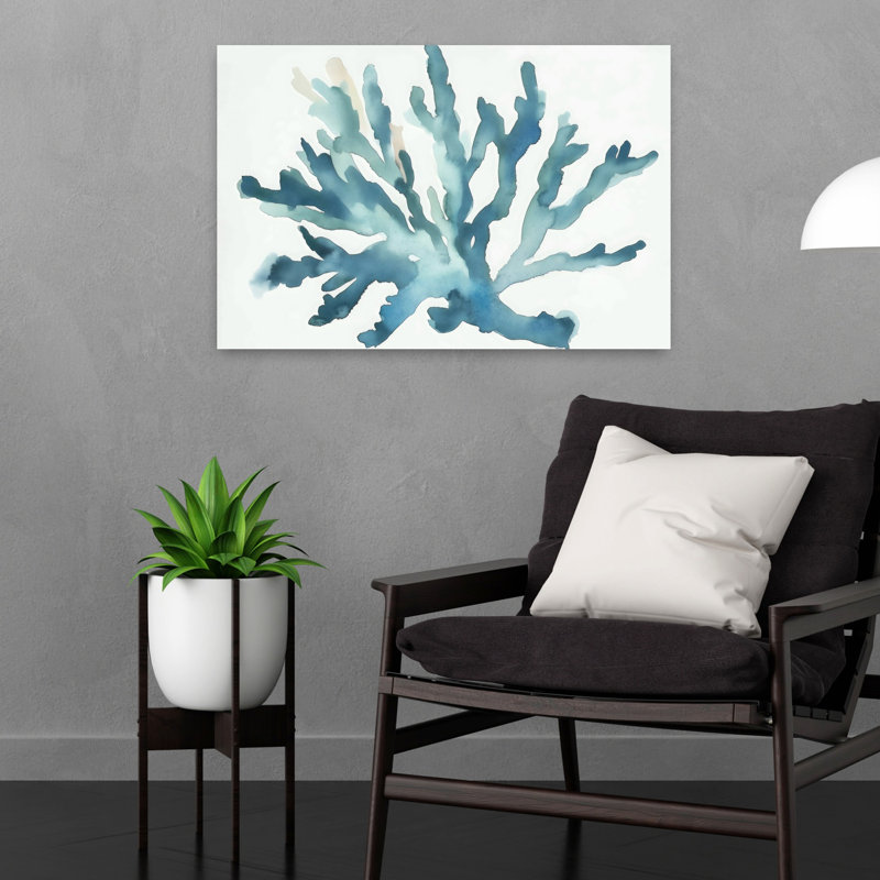 Art mural abstrait Turqoiuse, H 16 po x l 24 po