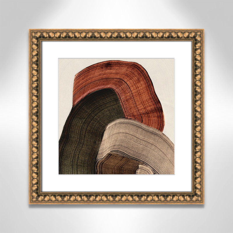 «Folded Earth I Print» par , Imprimé mat, Perles de feuilles dorées, 18'' W x 18'' H