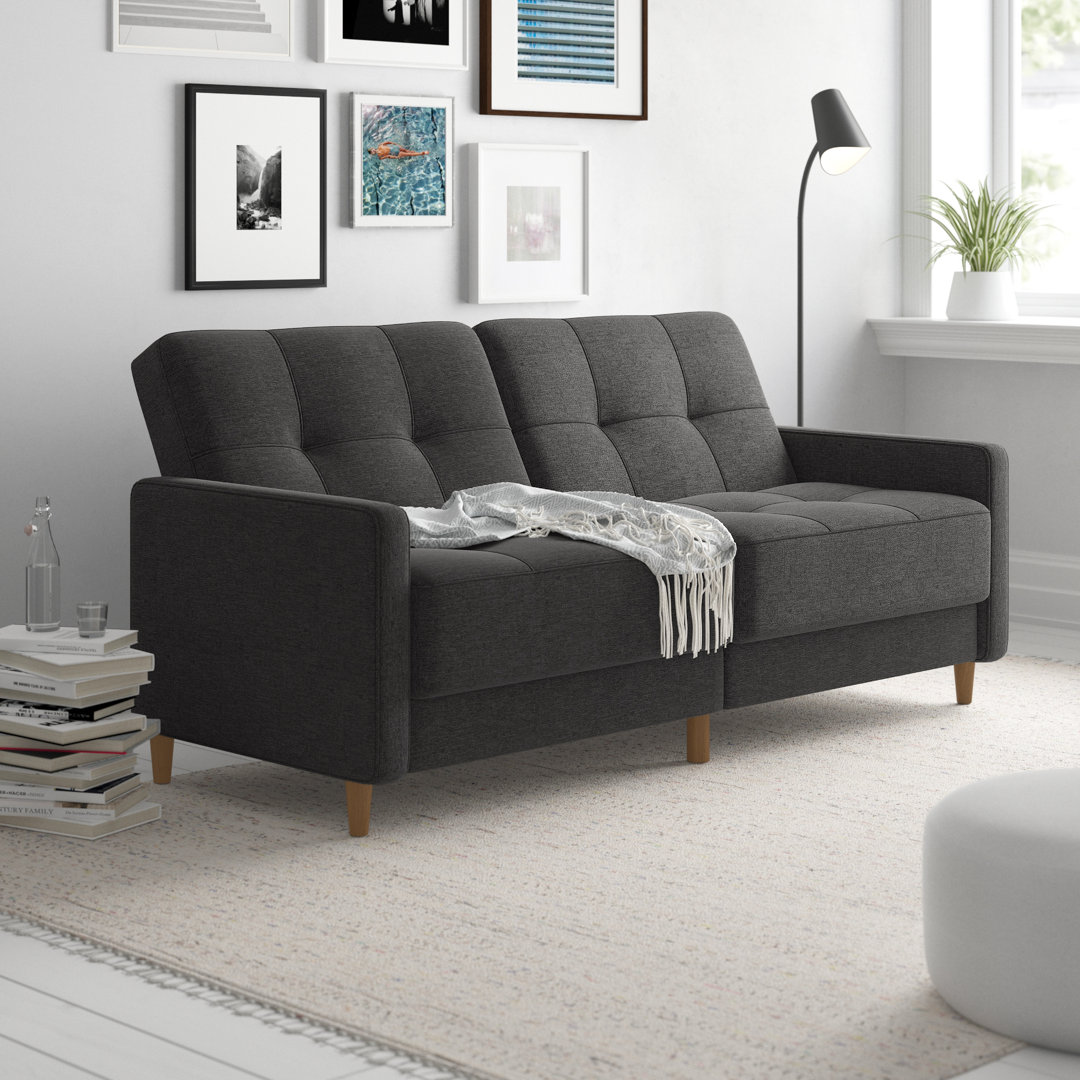 Zipcode Design Schlafsofa Abel Farbe der Polsterung: Leinengrau
