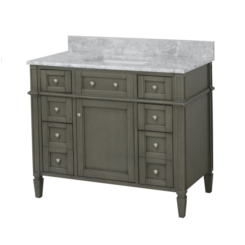 Ensemble de meuble-lavabo simple 42 po Lakeland, Gris patiné
