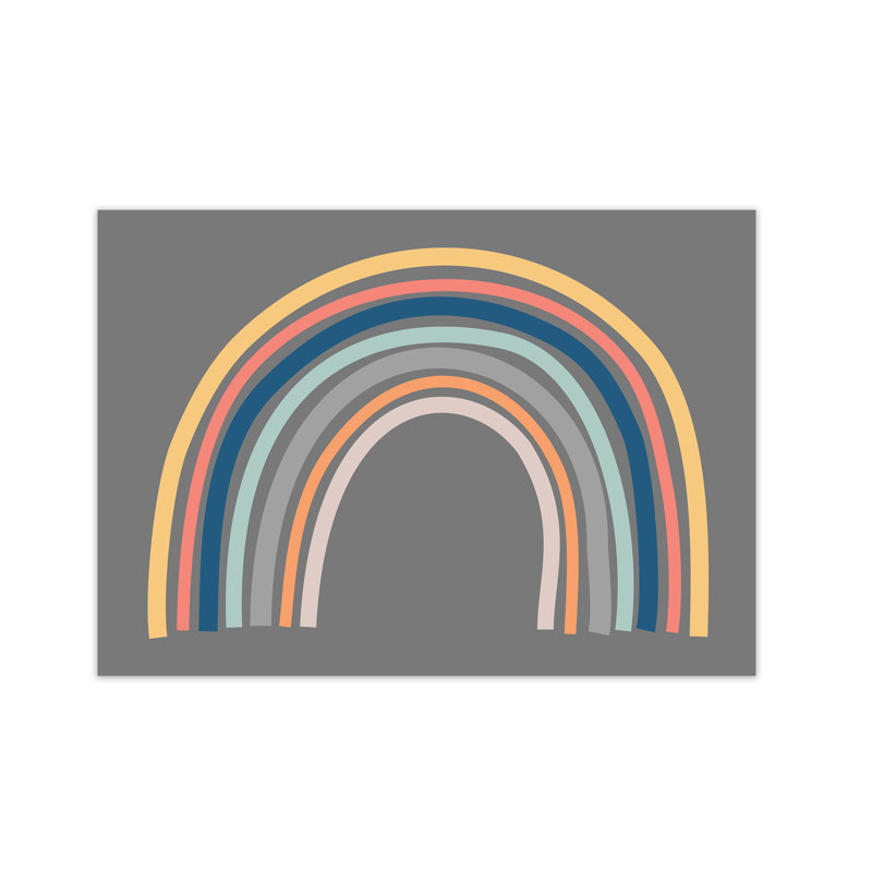 Rainbow On Grey Original - Print, No Frame, 59.4cm H x 42cm W x 4cm D