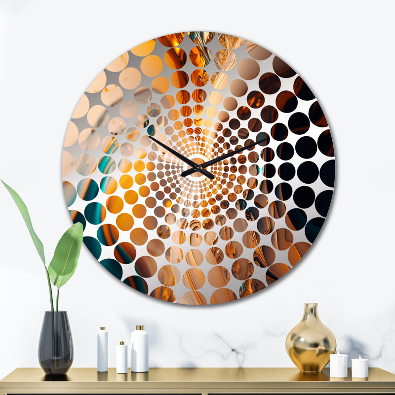Cispus - Abstract Liquid Ink Wall Clock, Extra Large