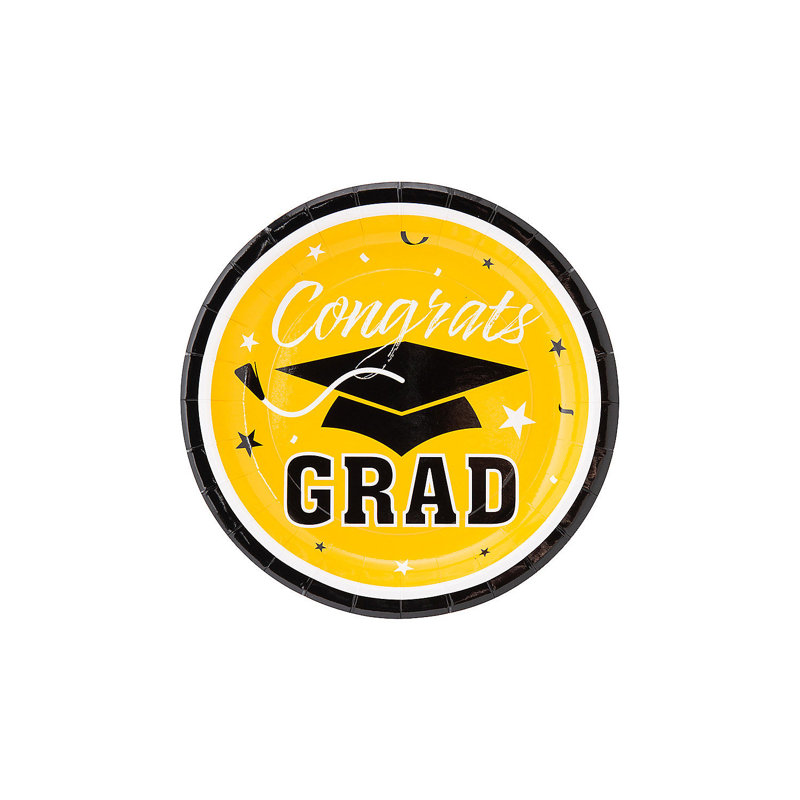 Nguyen Disposable Paper Graduation Dessert Plate