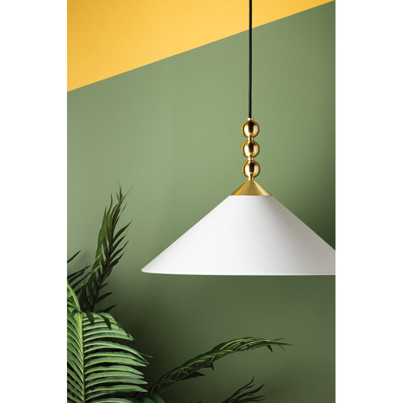Luminaire suspendu en forme de cône à 1 lumière 