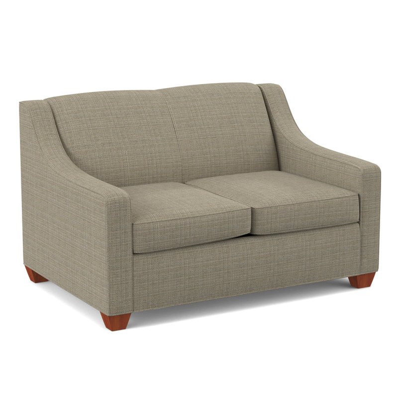 Phillips 52" Square Arm Loveseat with Reversible Cushions, BM Cherry, Kanji Putty
